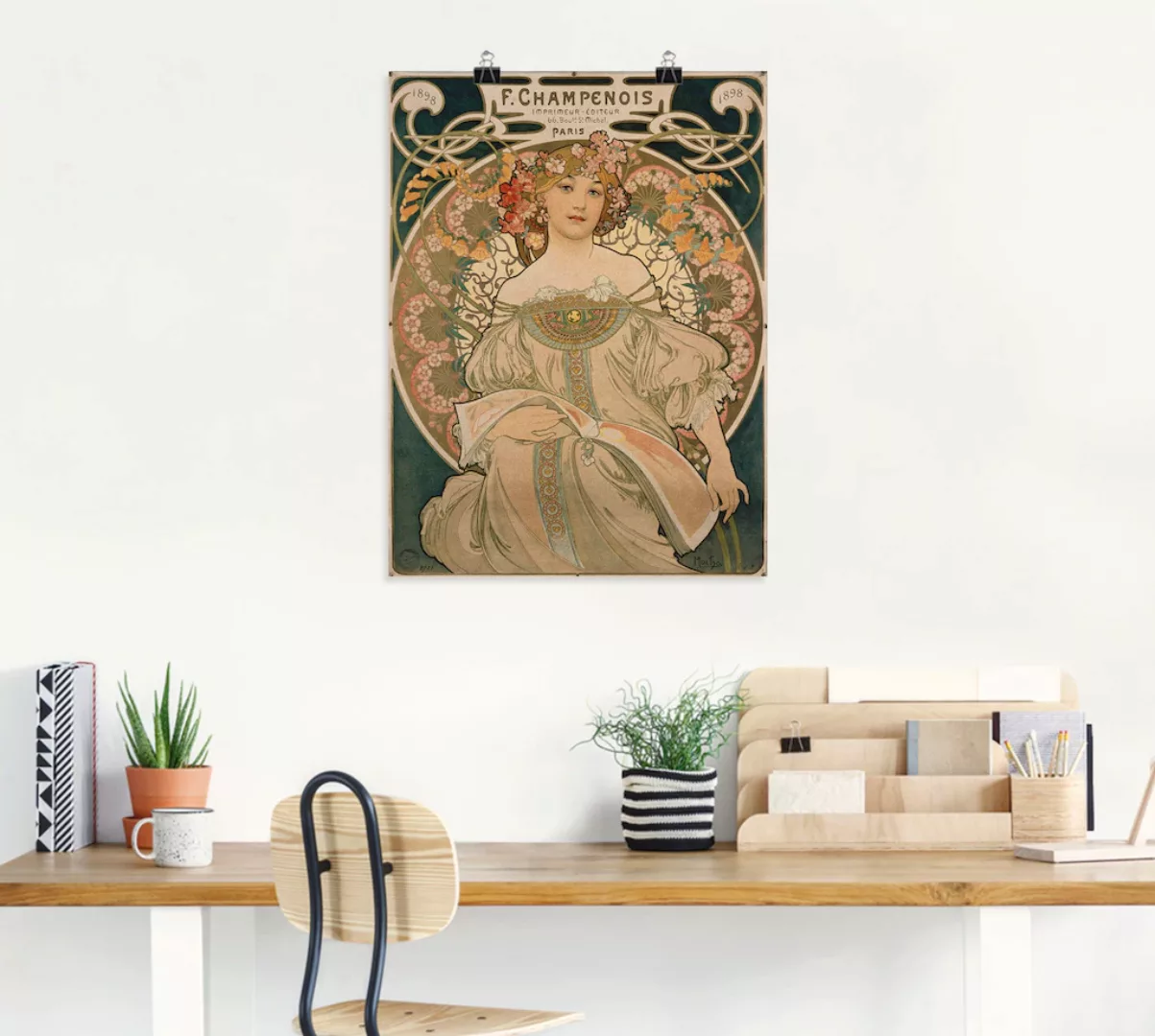 Artland Kunstdruck "Plakat für F. Champenois. 1897", Ausstellungsplakate, ( günstig online kaufen