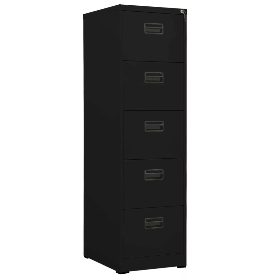 Aktenschrank Schwarz 46x62x164 Cm Stahl günstig online kaufen