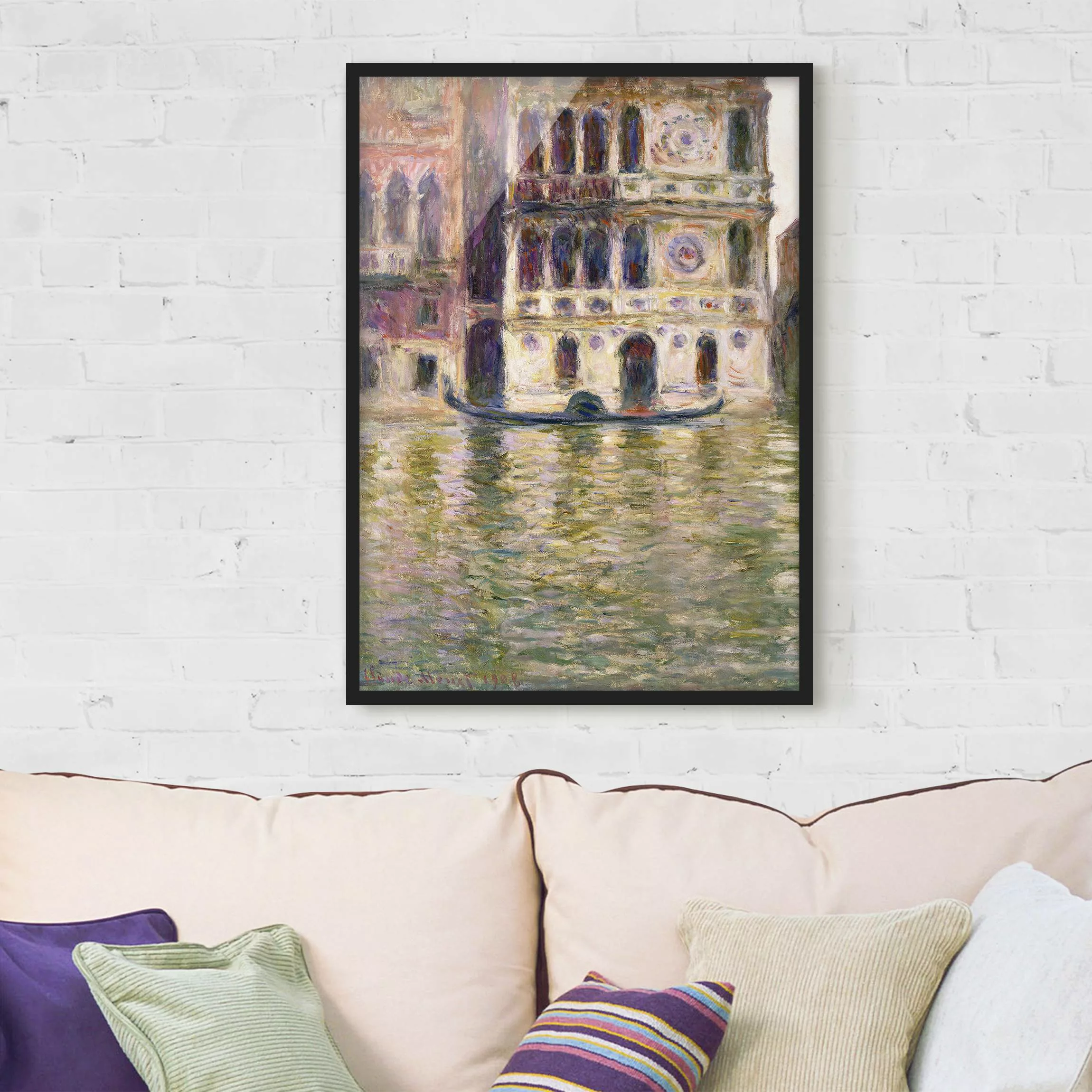 Bild mit Rahmen Kunstdruck - Hochformat Claude Monet - Palazzo Dario günstig online kaufen