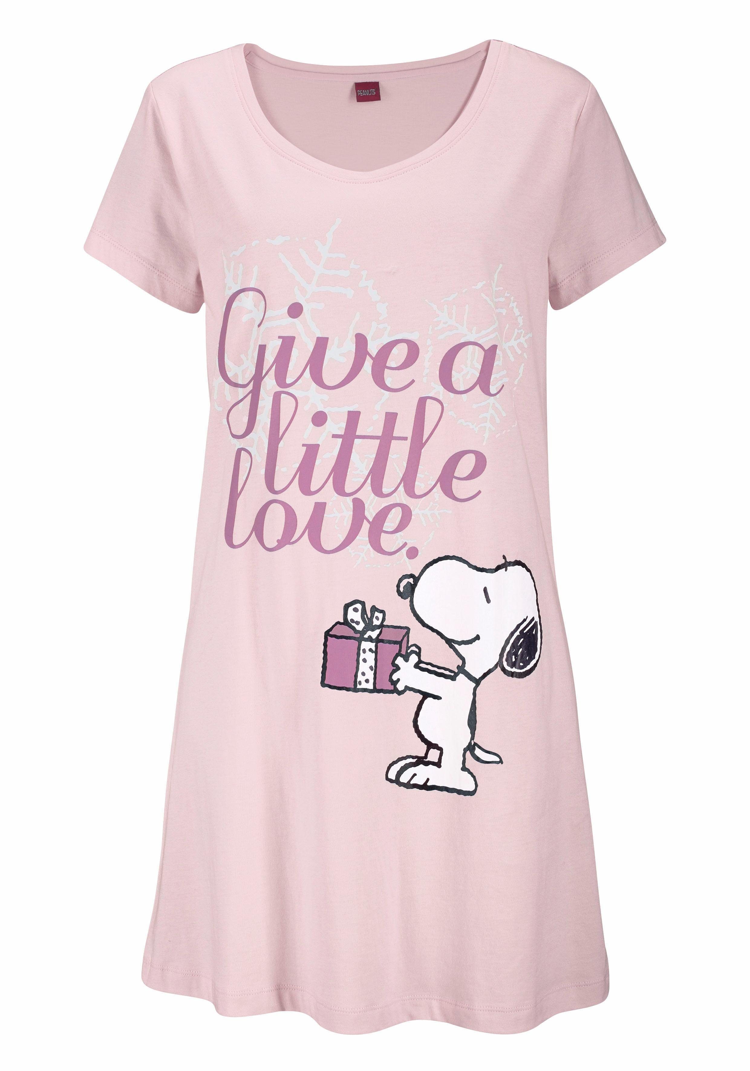 PEANUTS Sleepshirt mit Snoopy-Print in Minilänge günstig online kaufen