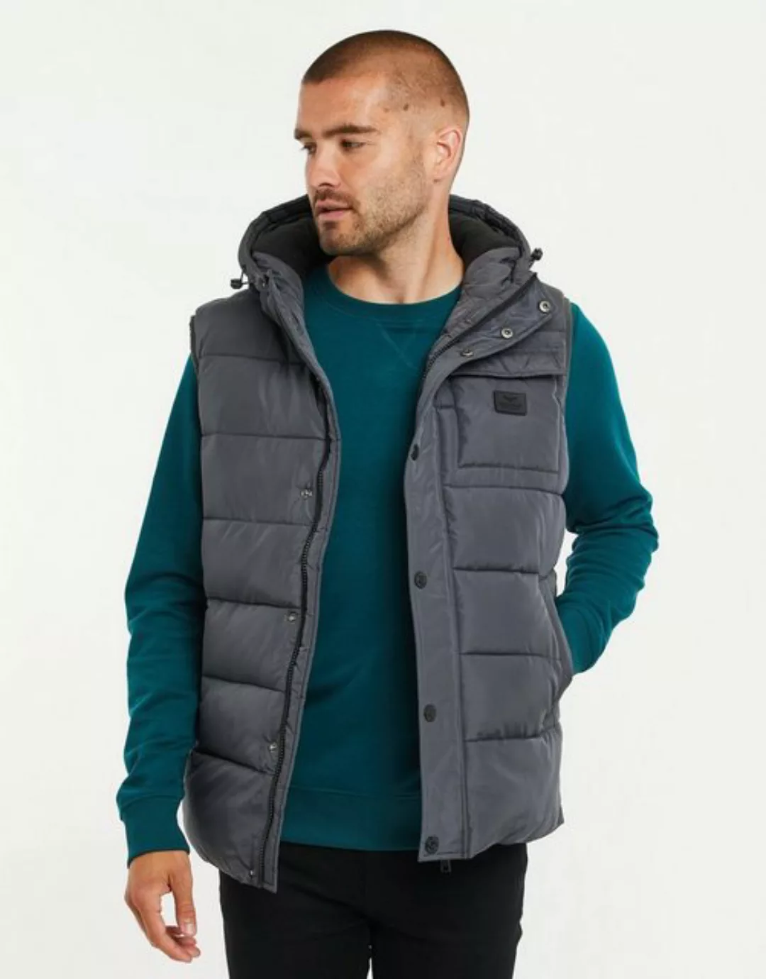 Threadbare Steppweste THB Jacket Hooded Gilet Ritcher günstig online kaufen