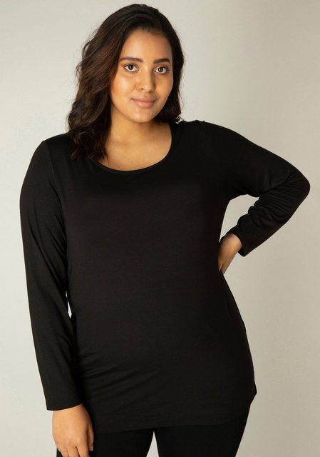 Base Level Curvy Langarmshirt mit Rundhalsausschnitt günstig online kaufen