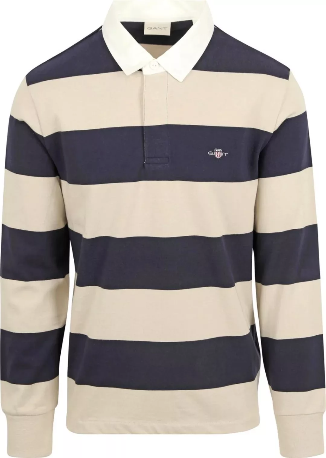 Gant Rugger Poloshirt Blau Beige  - Größe M günstig online kaufen