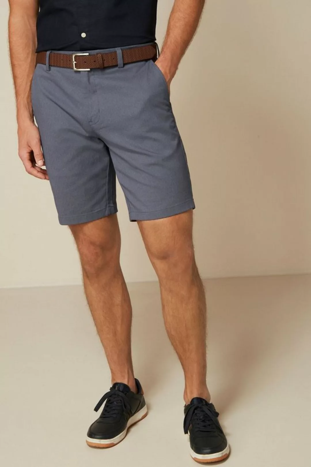 Next Chinoshorts Straight Fit Chinoshorts mit Gürtel (2-tlg) günstig online kaufen