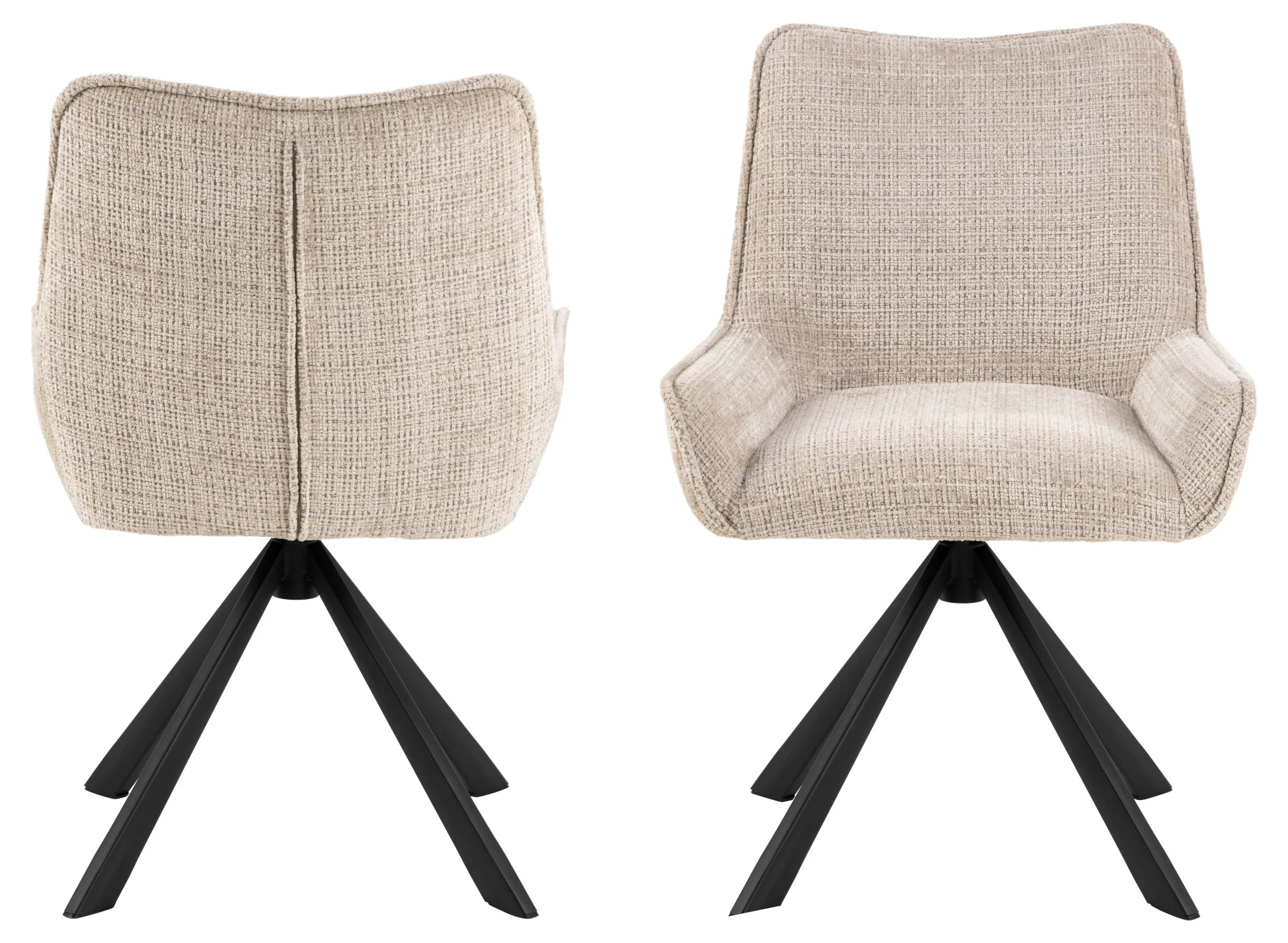 ACTONA GROUP Esszimmerstuhl "Eddie", (Set), Esszimmerstuhl, Juto beige, 4 S günstig online kaufen