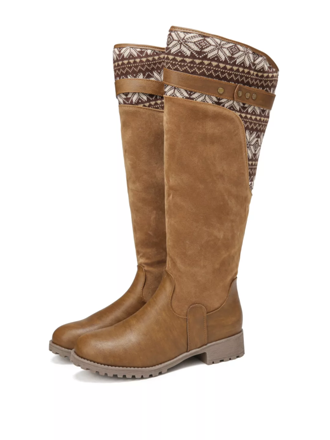 Frauen lässig warme Blumen Briefmuster Mid-Calf Stiefel günstig online kaufen