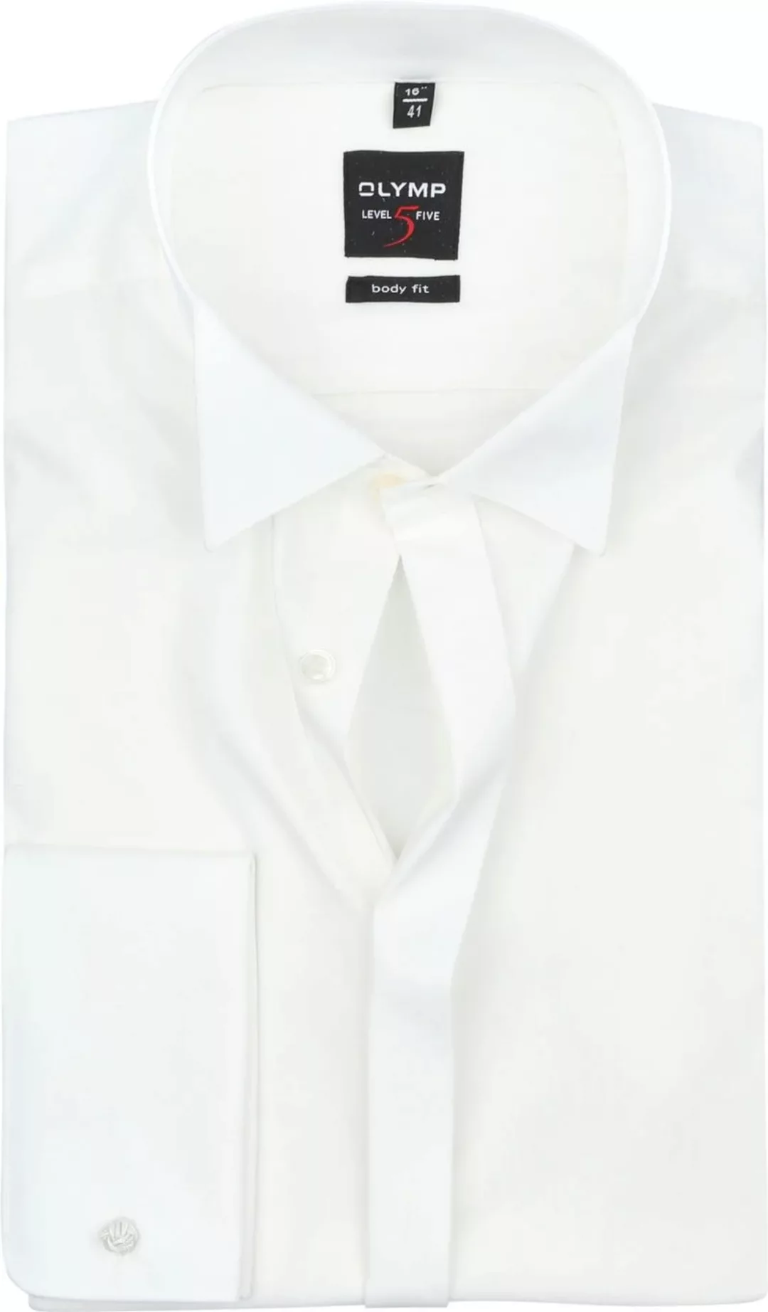 OLYMP Level Five Tuxedo Smoking Hemd Off-White - Größe 41 günstig online kaufen