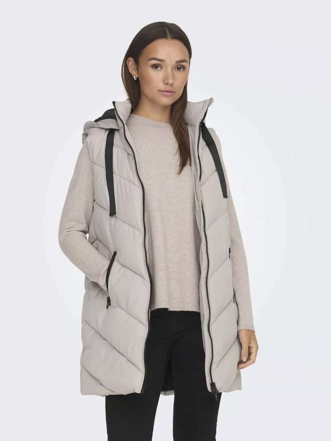 JACQUELINE de YONG Steppweste Lange Steppweste JDYSKYLAR Puffer Winterjacke günstig online kaufen