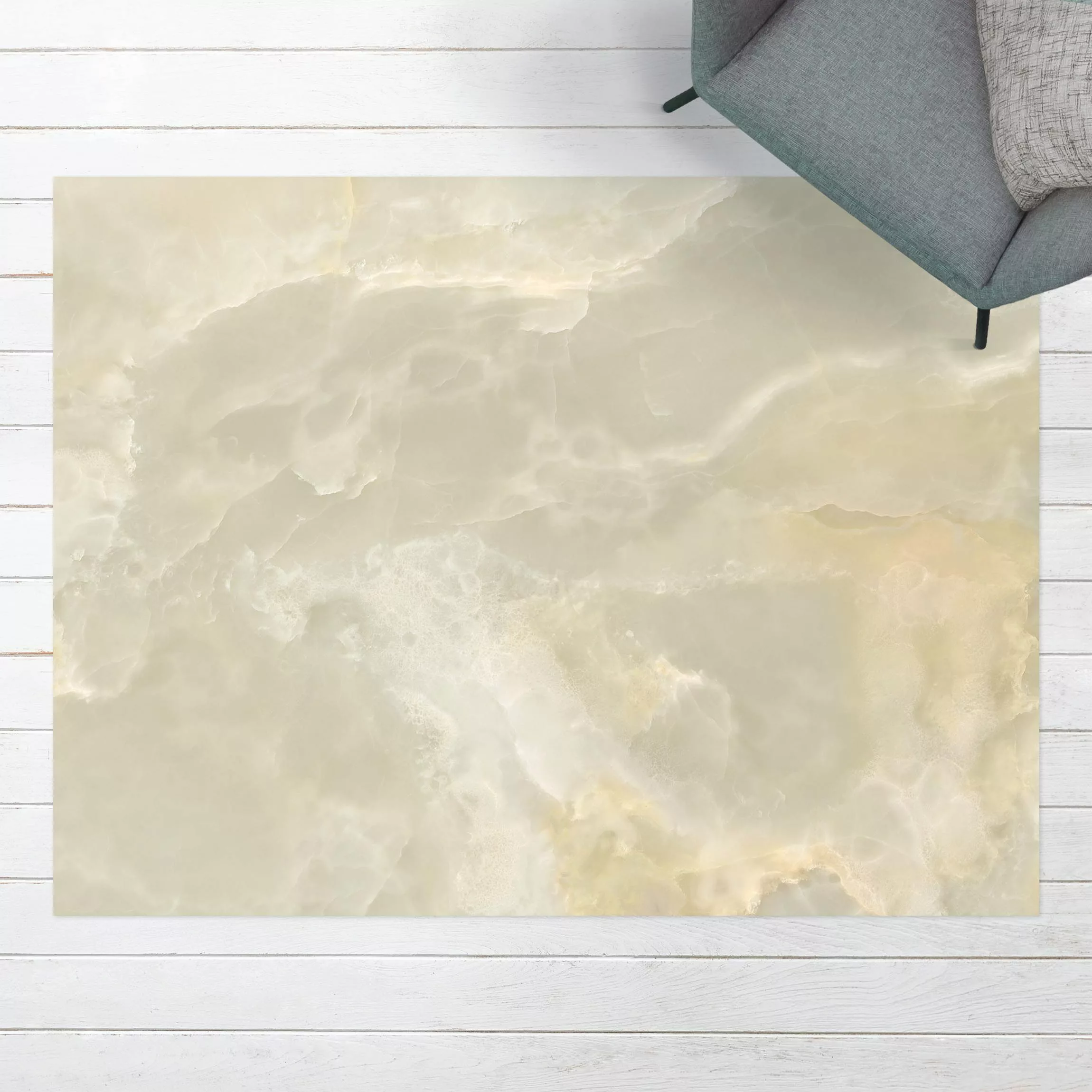 Vinyl-Teppich Onyx Marmor Creme günstig online kaufen