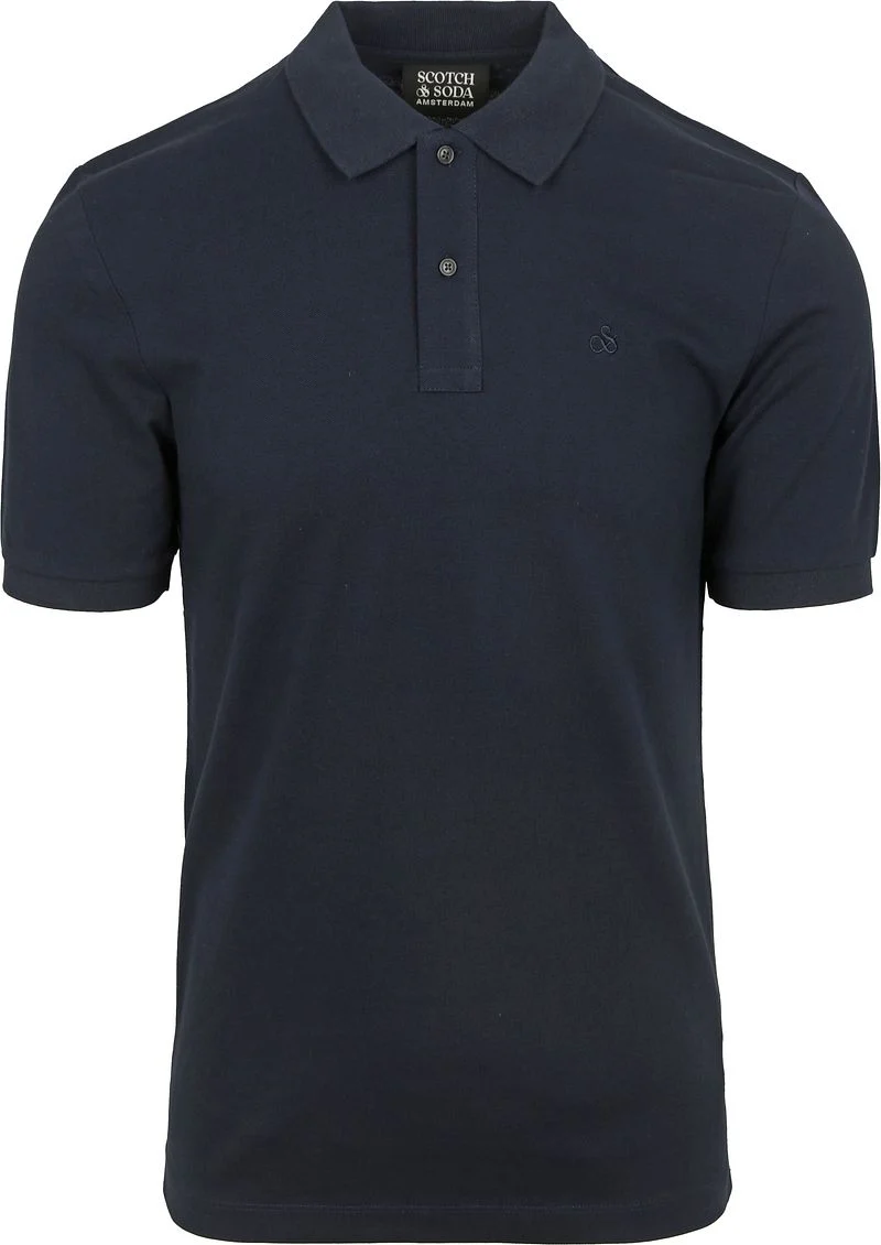 Scotch And Soda Core Piqué Poloshirt Navy - Größe L günstig online kaufen