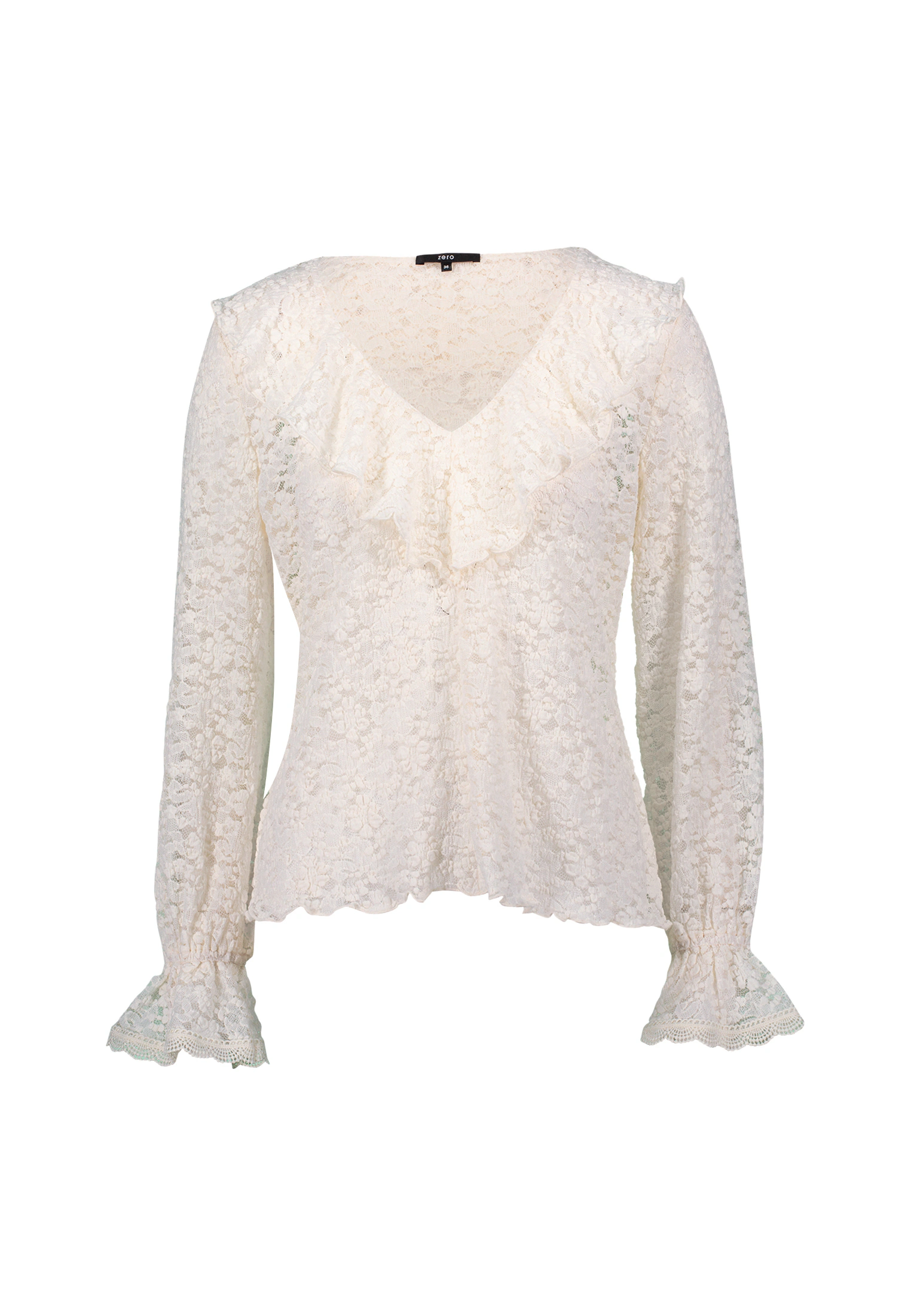 Zero Blusentop "zero Damen Boho-Bluse aus Spitze" günstig online kaufen