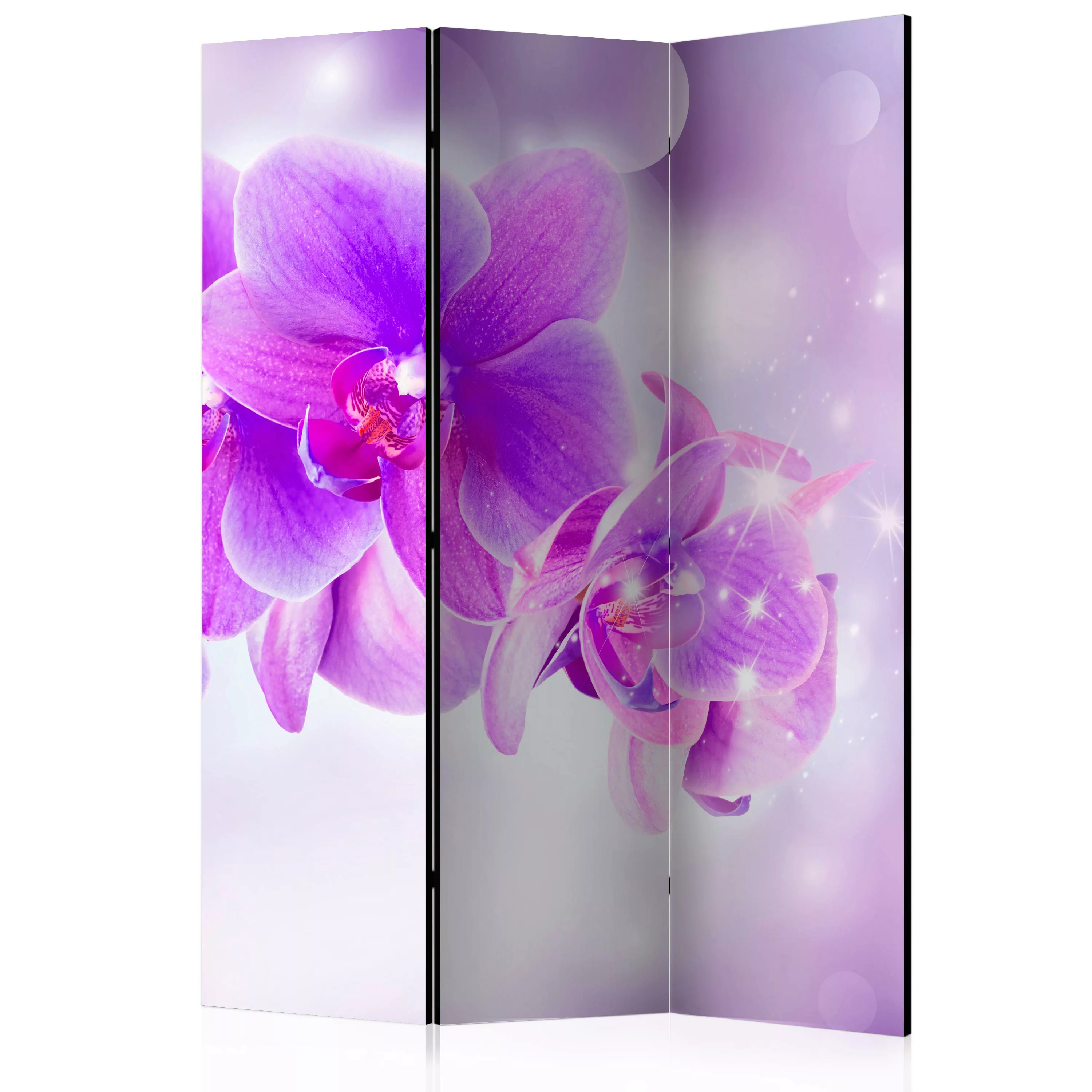 3-teiliges Paravent - Purple Orchids [room Dividers] günstig online kaufen