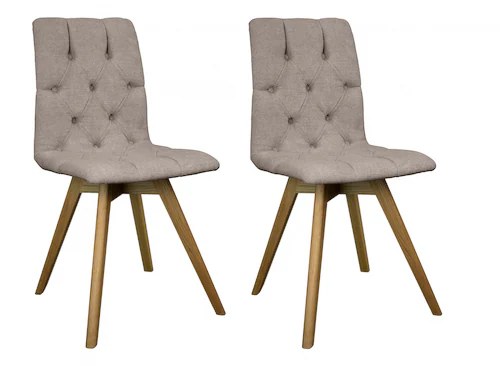 andas Esszimmerstuhl "Rania", (Set), 2 St., Microfaser, Massivholzgestell, günstig online kaufen