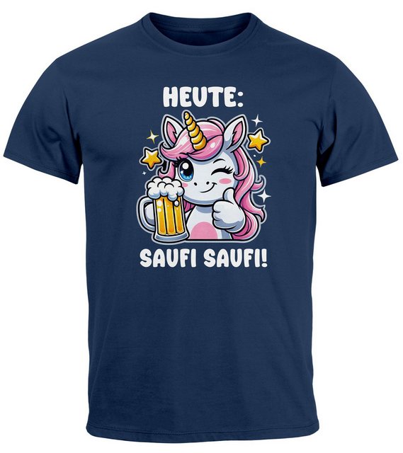 MoonWorks Print-Shirt Herren T-Shirt Alkohol Bier EinhornPartyshirt Feiern günstig online kaufen