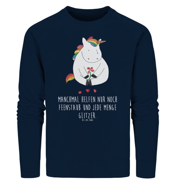 Mr. & Mrs. Panda Longpullover Größe XXL Einhorn Traurig - French Navy - Ges günstig online kaufen