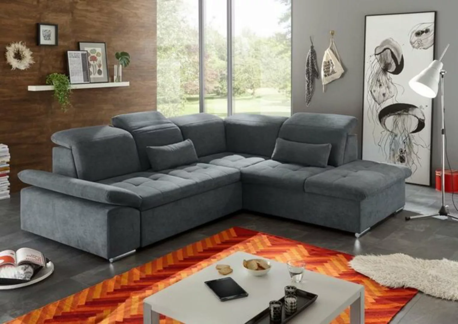 ED EXCITING DESIGN Ecksofa, Wayne Ecksofa 276x240 cm Couch Eckcouch Sofa An günstig online kaufen
