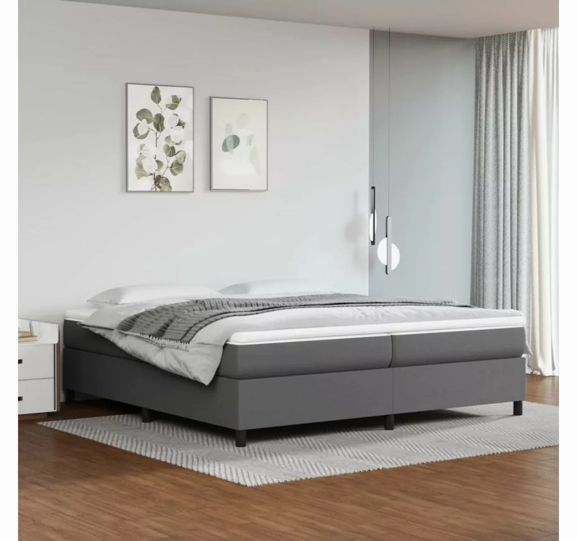 Vidaxl Boxspringbett Grau 200x200 Cm Kunstleder günstig online kaufen