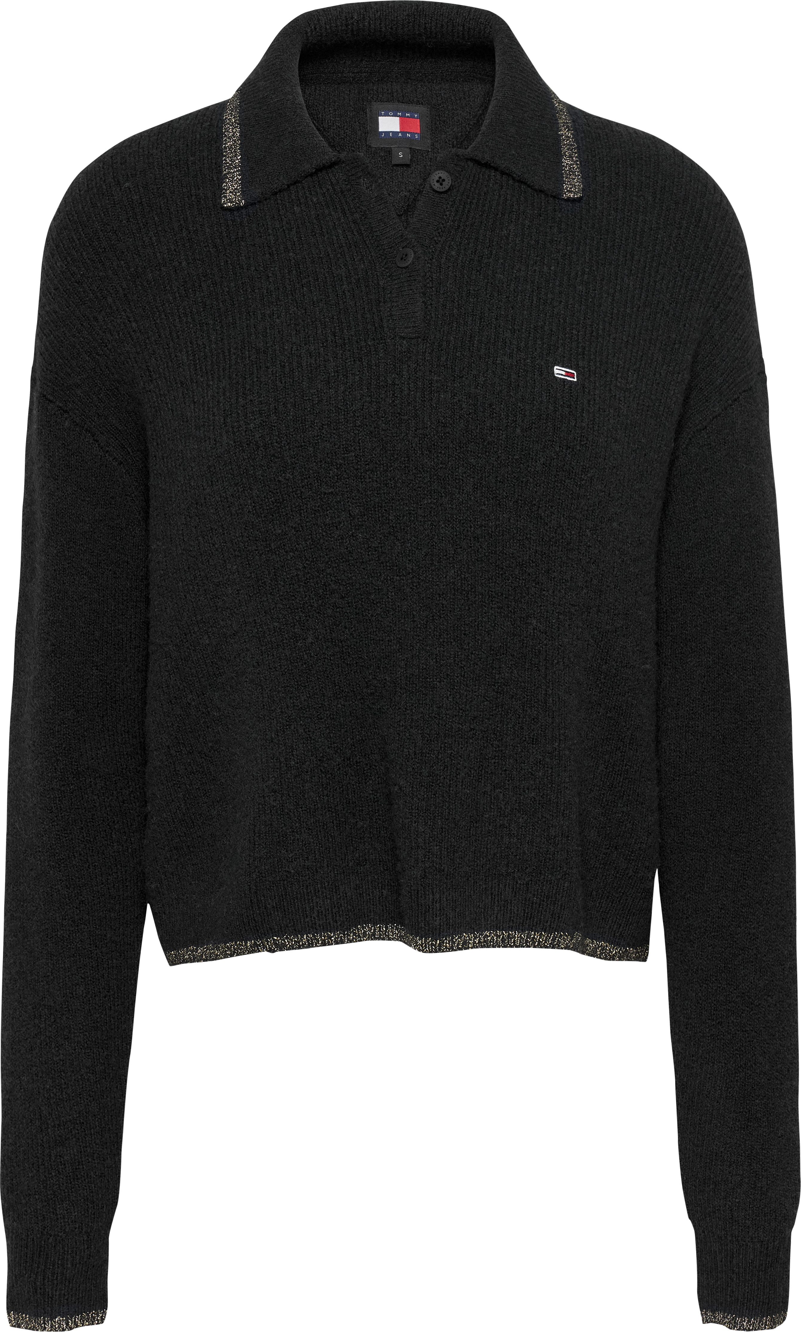 Tommy Jeans Strickpullover TJW GLITTER POLO SWEATER mit Glitzer günstig online kaufen