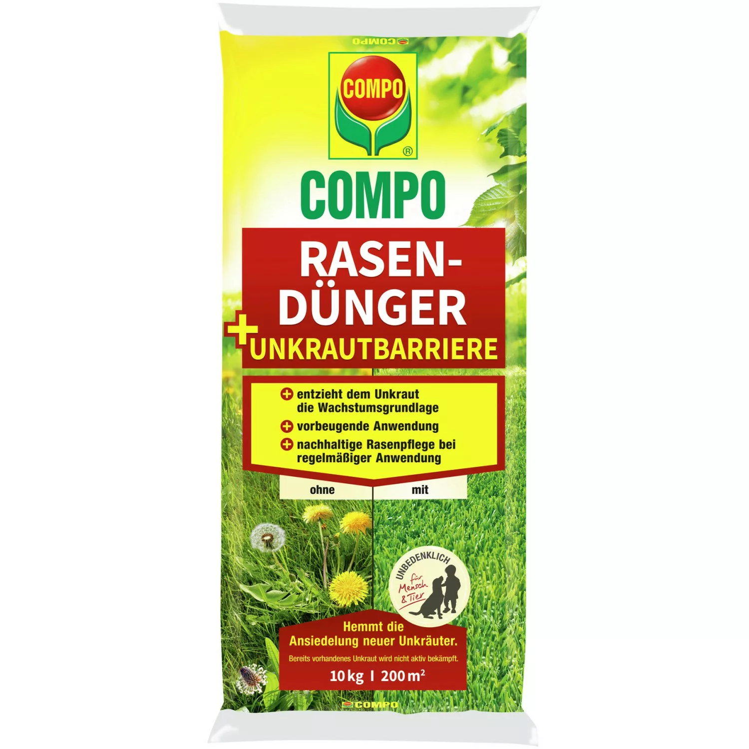 Compo Rasendünger + Unkrautbarriere 10 kg günstig online kaufen