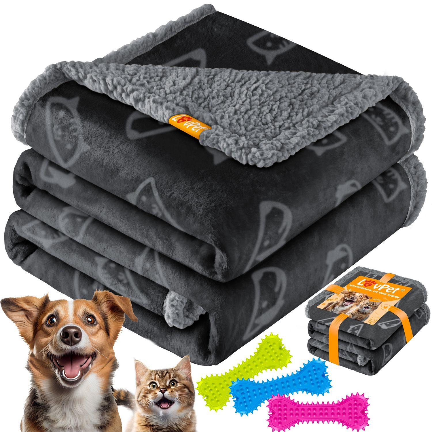 Lovpet Tierdecke, wasserdichte Hundedecke, Sherpa Fleece günstig online kaufen