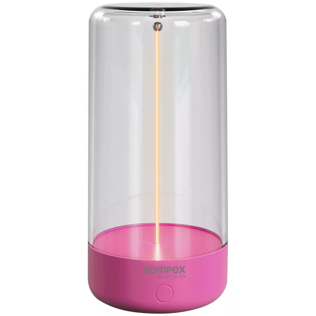 LED Akku Tischleuchte Pulse in Pink und Transparent 0,5W 15lm IP54 günstig online kaufen