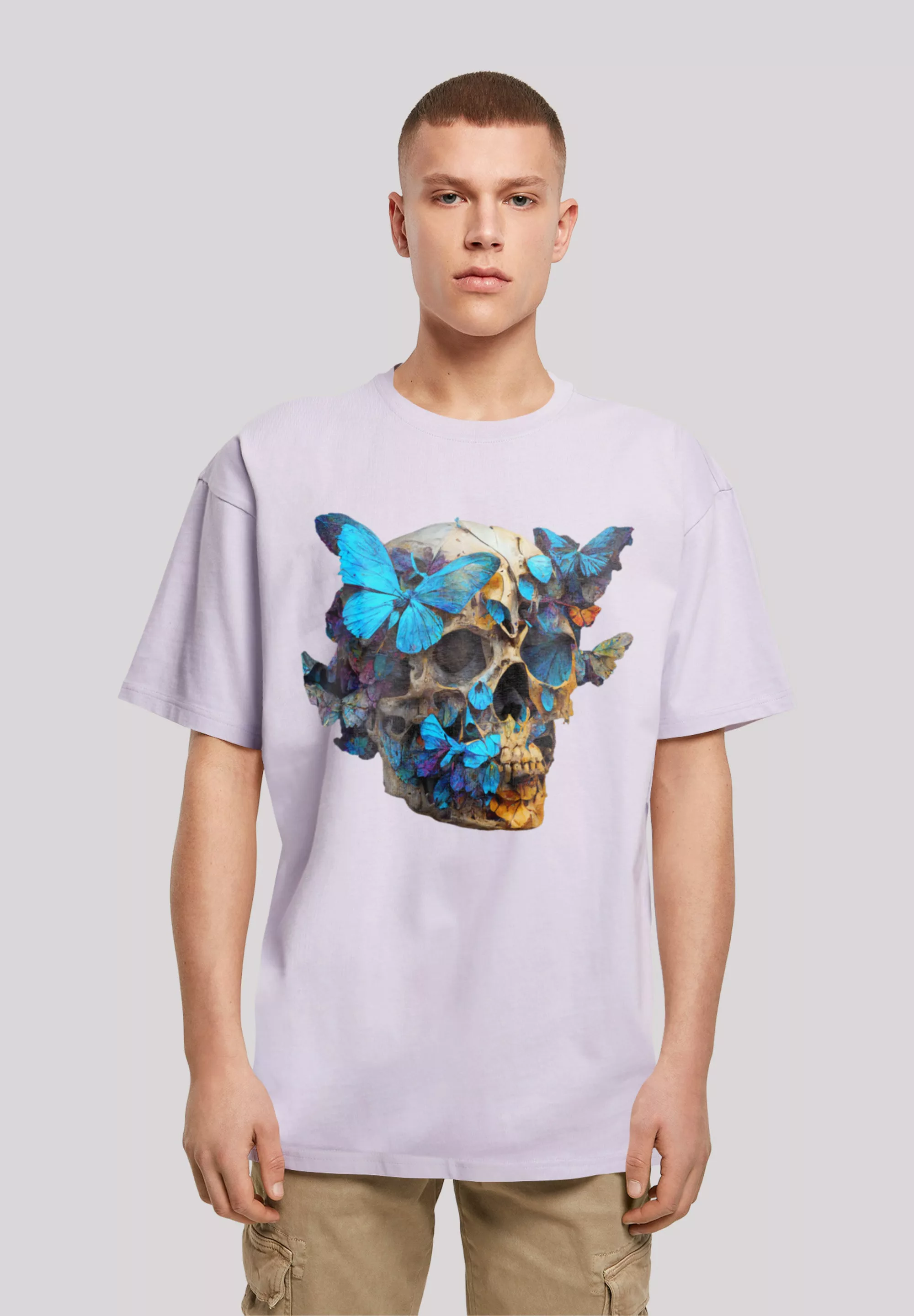 F4NT4STIC T-Shirt "Schmetterling Skull OVERSIZE TEE", Print günstig online kaufen