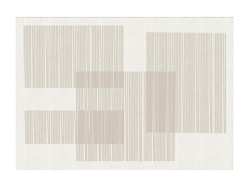 Designer-Teppich mit geometrischen Formen - 160 x 230 cm - Beige - KATHYA günstig online kaufen