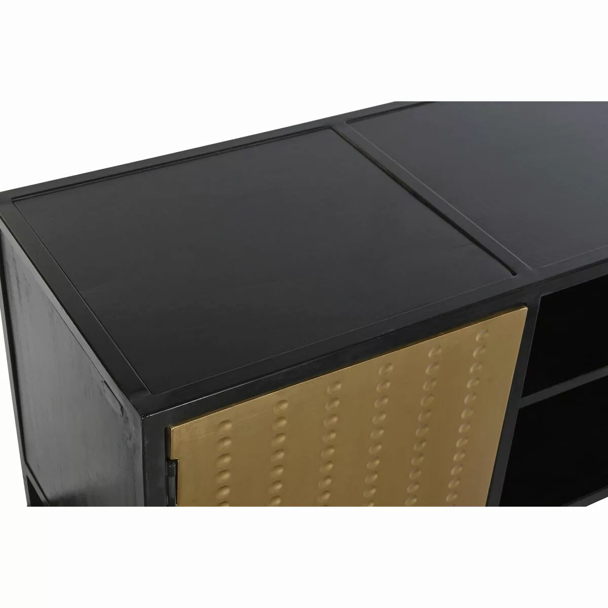 Tv-möbel Dkd Home Decor Schwarz Metall Holz (120 X 37 X 50 Cm) günstig online kaufen