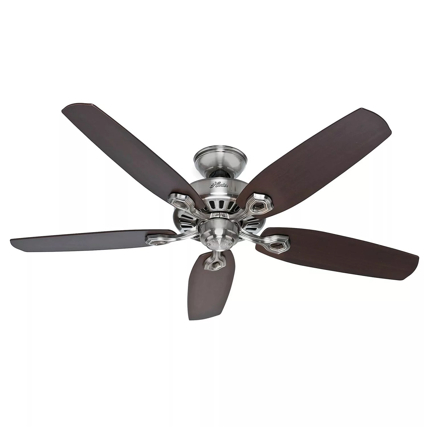 HUNTER FANS Deckenventilator mit Zugkette Builder Elite 132 cm Nickel Gebür günstig online kaufen