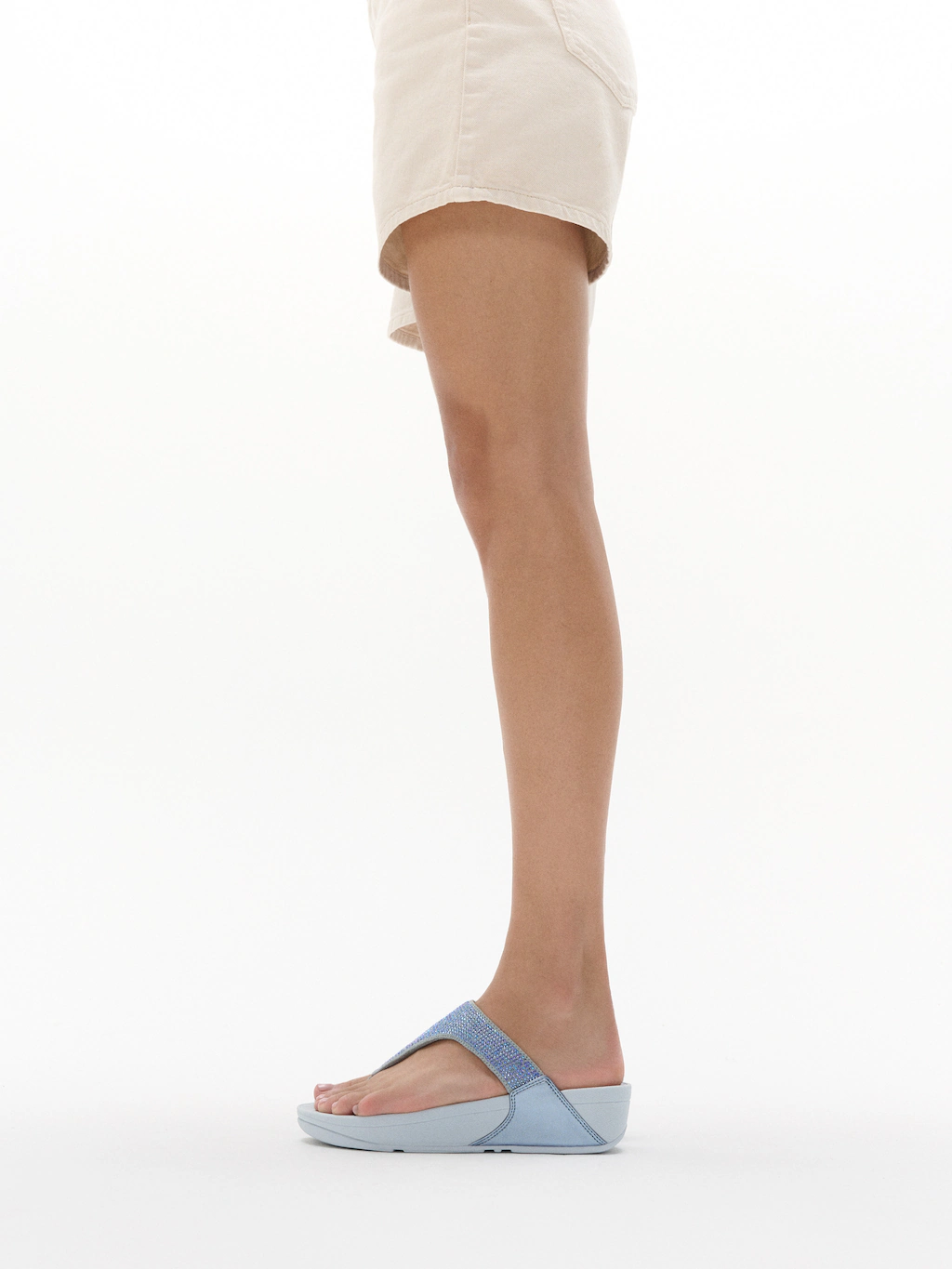 Fitflop Dianette "LULU CRYSTAL EMBELLISHED TOE-POST SANDALS - HOTFIX", Keil günstig online kaufen