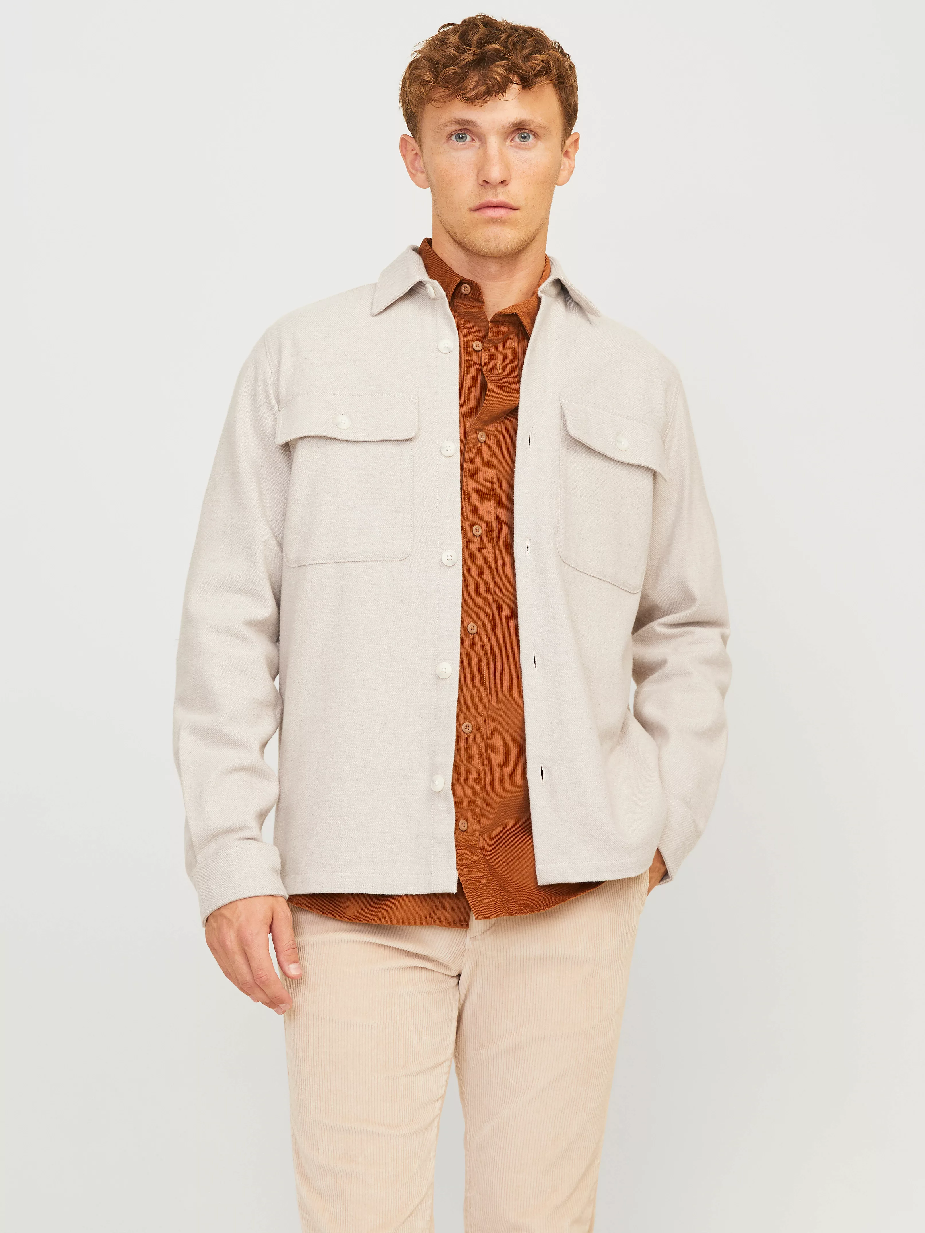 Jack & Jones Langarmhemd "JPRRAYMOND MELANGE SOLID LS OVERSHIRT SN" günstig online kaufen