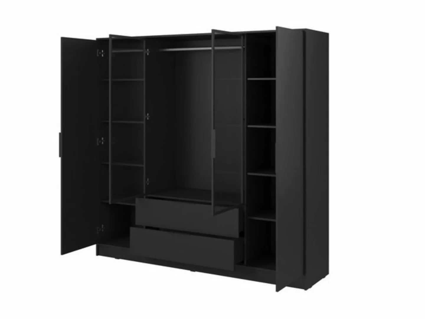 Goldstoff Kleiderschrank NADI – 220 cm breit 4-türiger Kleiderschrank (4 Fa günstig online kaufen