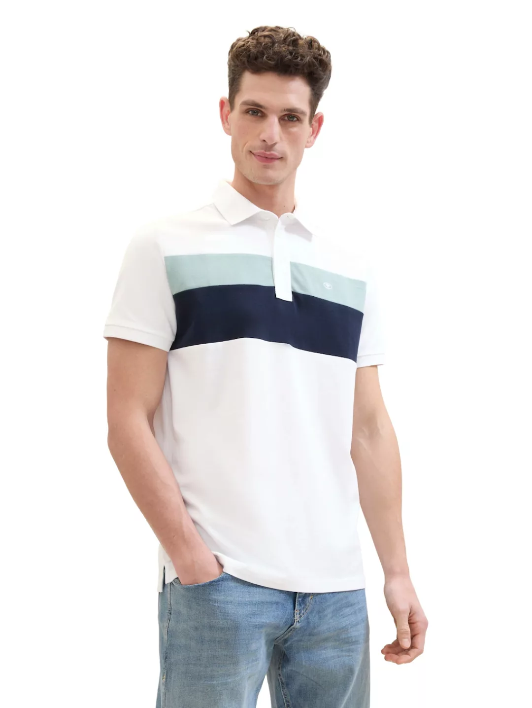 TOM TAILOR Poloshirt mit Logoprägung auf der Brust günstig online kaufen