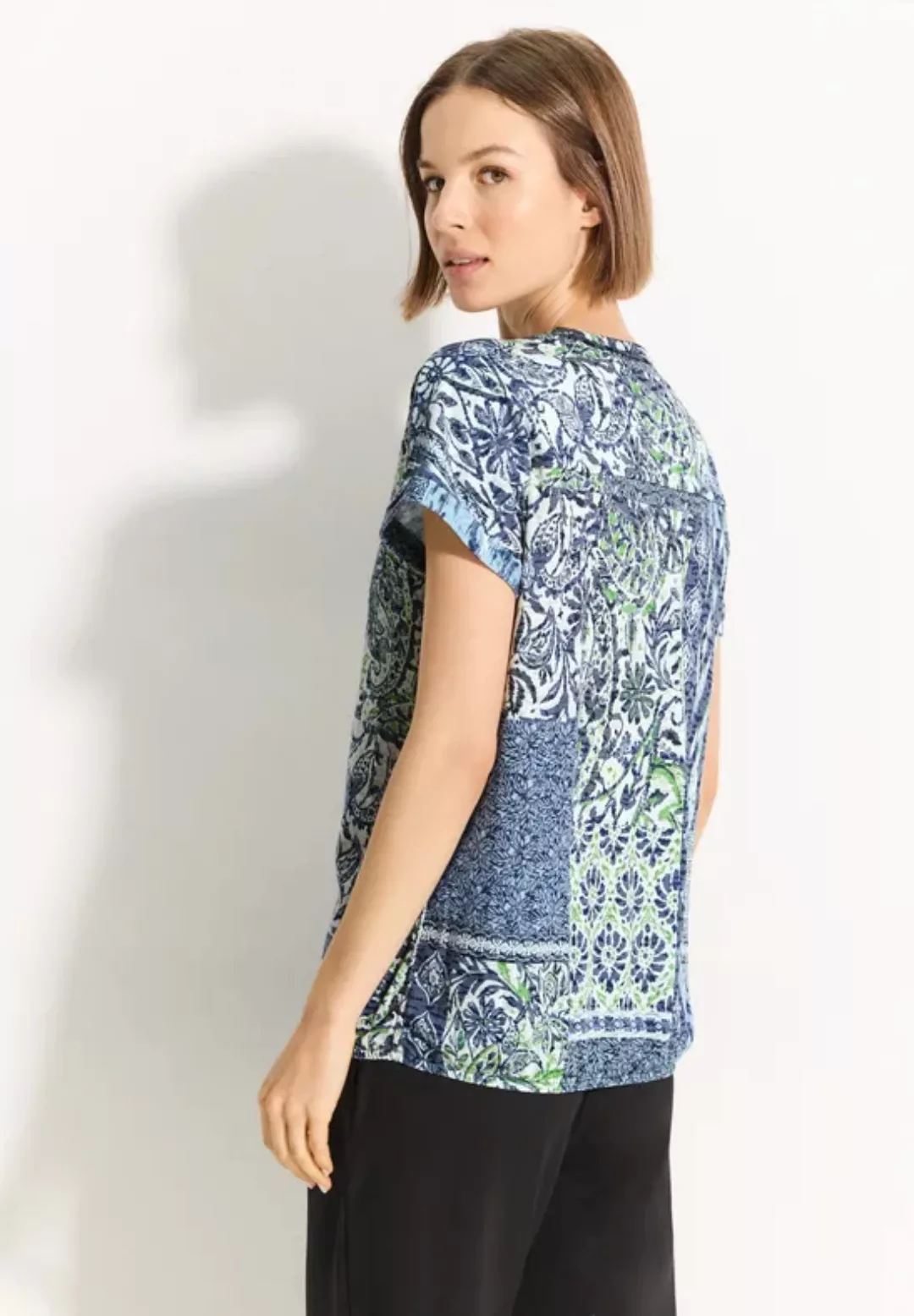 Patchwork Print T-Shirt günstig online kaufen