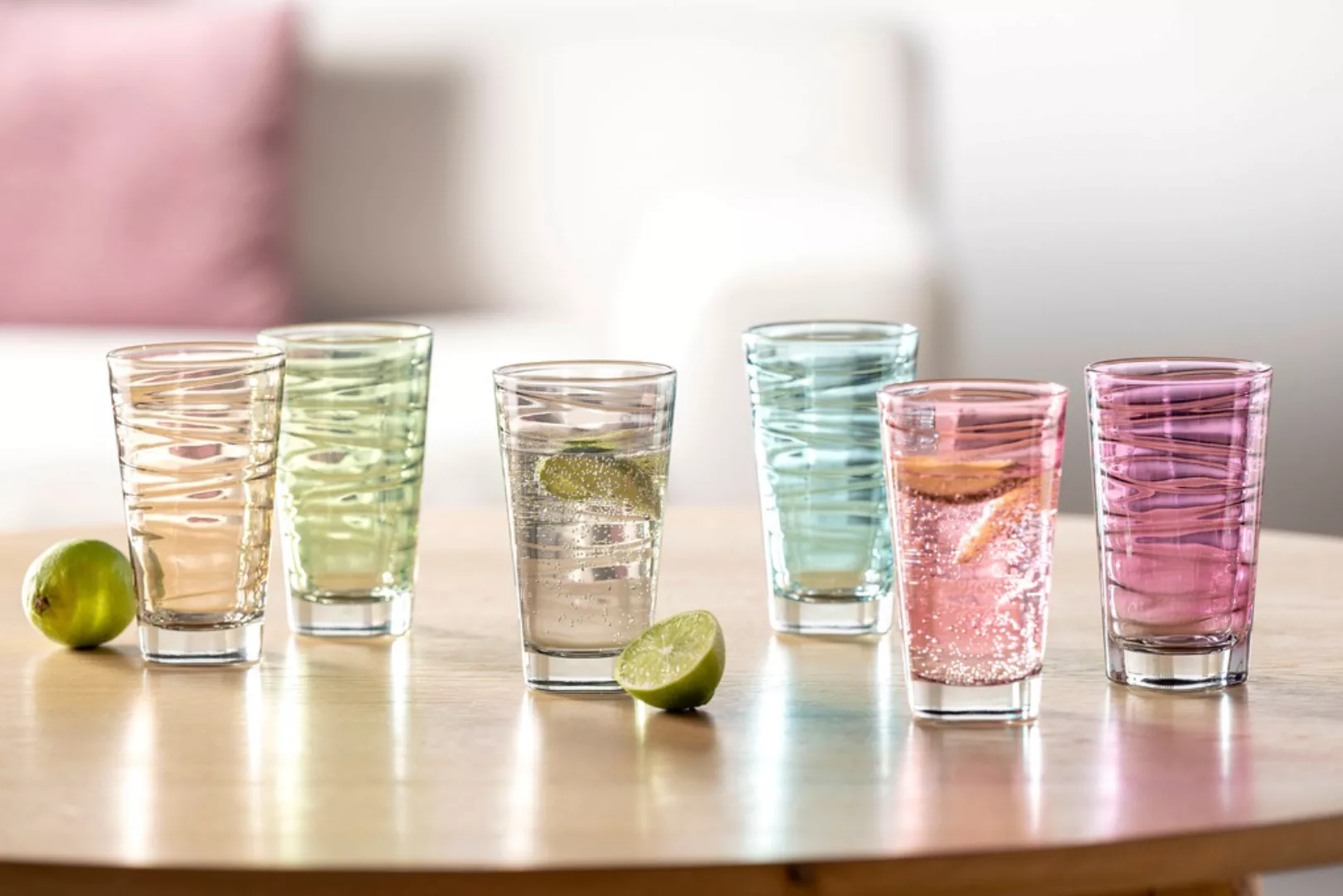 LEONARDO Longdrinkglas »Colori«, (Set, 6 tlg.), veredelte mit lichtechter H günstig online kaufen