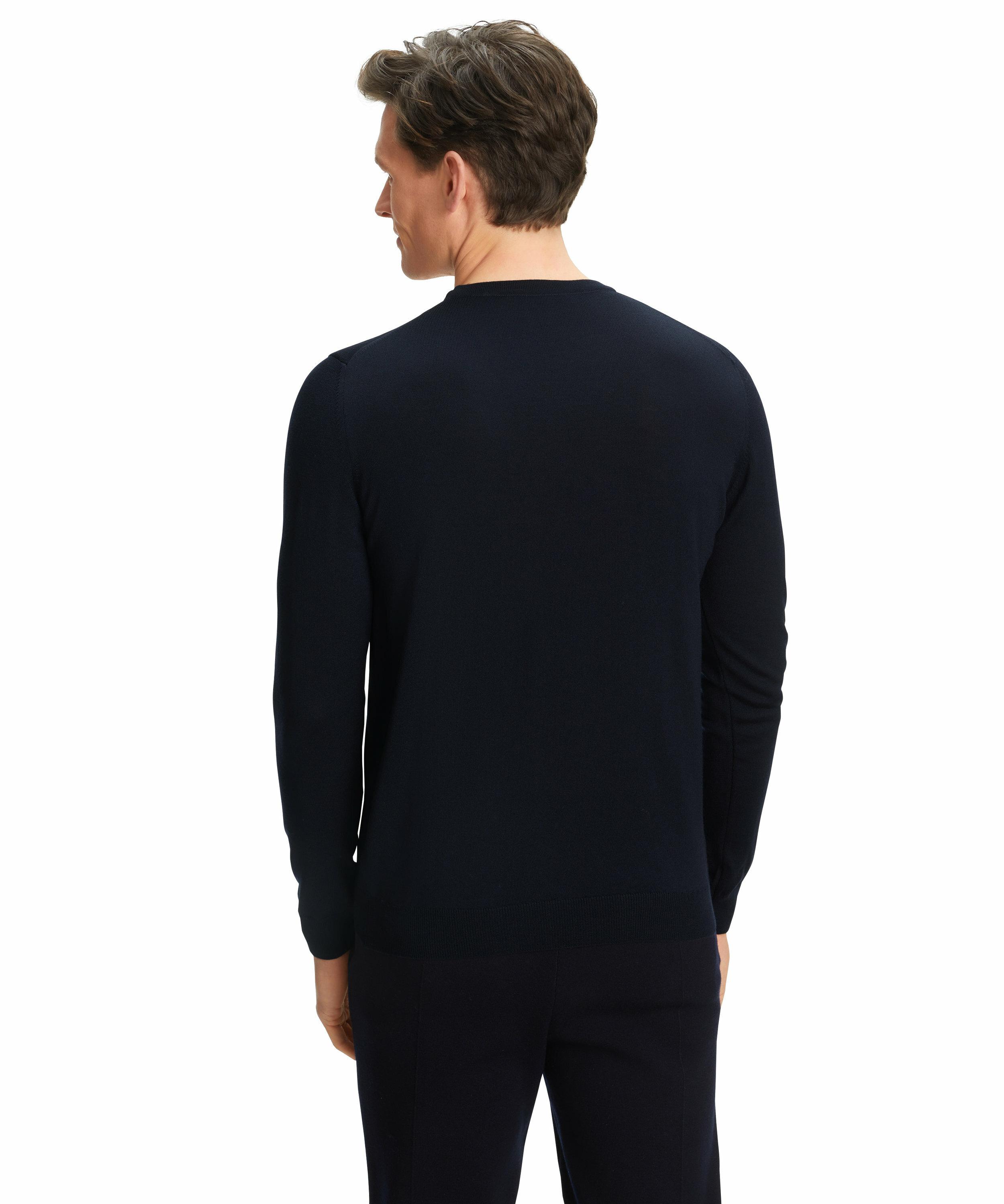 FALKE Herren Pullover V-Ausschnitt, L, Blau, Uni, Wolle, 60911-643704 günstig online kaufen