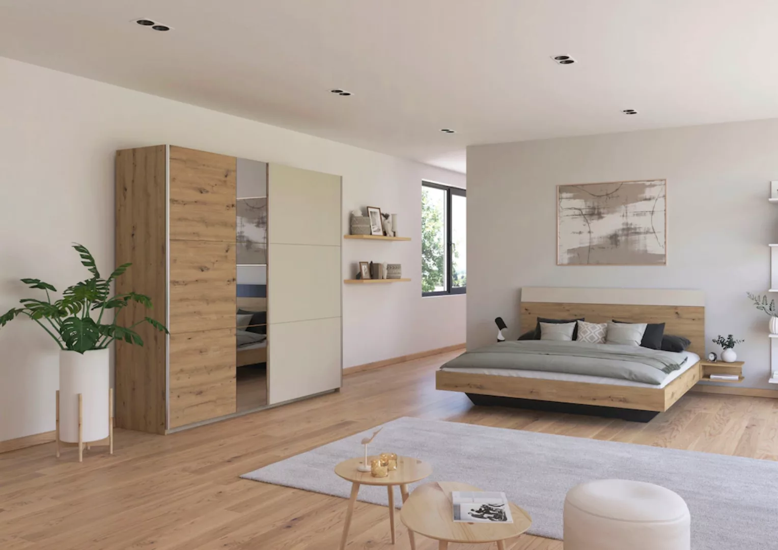 rauch Schlafzimmer-Set "Monza", mit Schwebetürenschrank Breite 218 cm, Bett günstig online kaufen