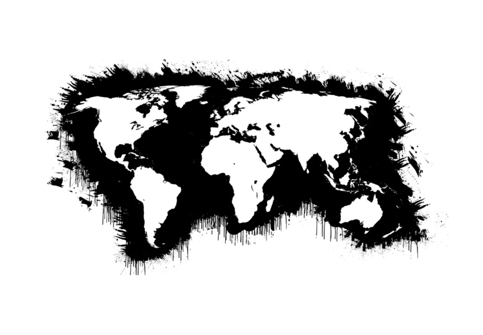Xxl Tapete - White Continents, Black Oceans... günstig online kaufen
