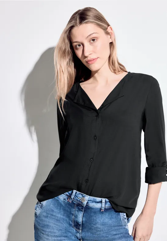 Bluse mit Kläppchenkragen günstig online kaufen