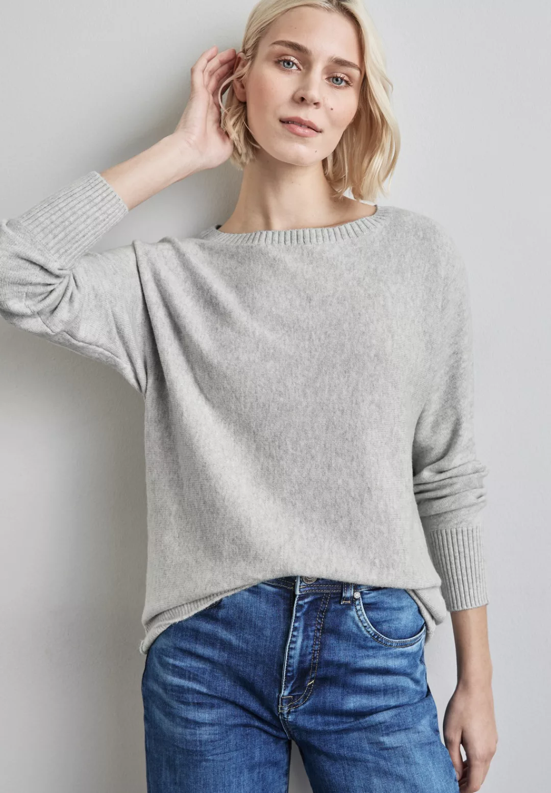 STREET ONE Strickpullover "Dolman", mit Rippbündchen günstig online kaufen