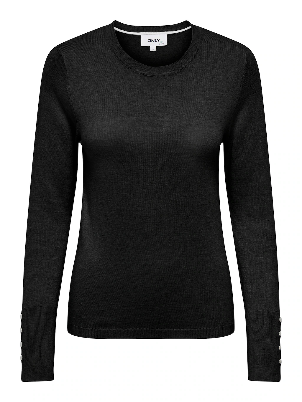 ONLY Rundhalspullover ONLJULIE LIFE LS BUTTON O-NECK CC KNT günstig online kaufen