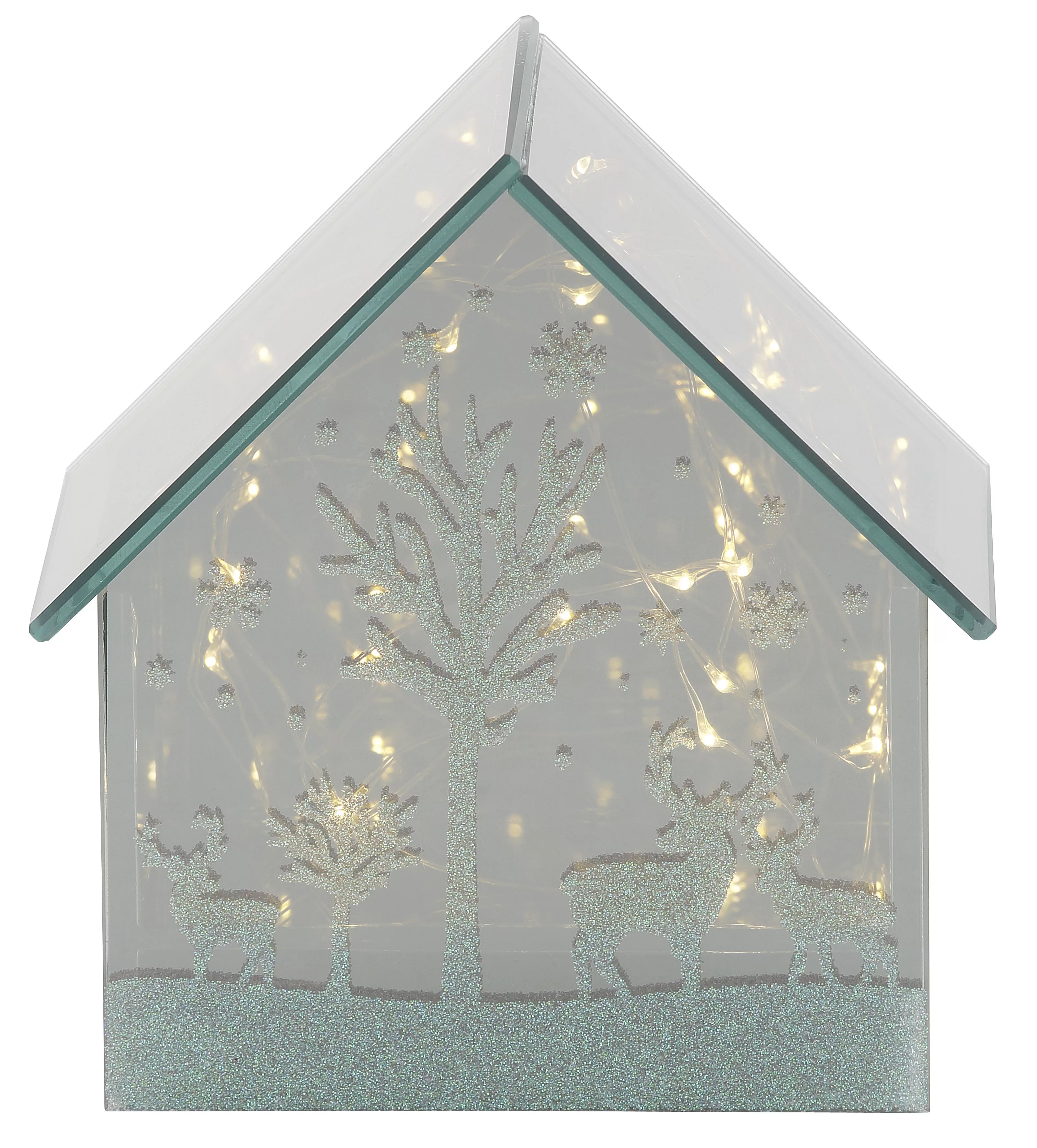 Home affaire Weihnachtshaus »Galway, Weihnachtsdeko«, LED-Haus aus Glas, mi günstig online kaufen