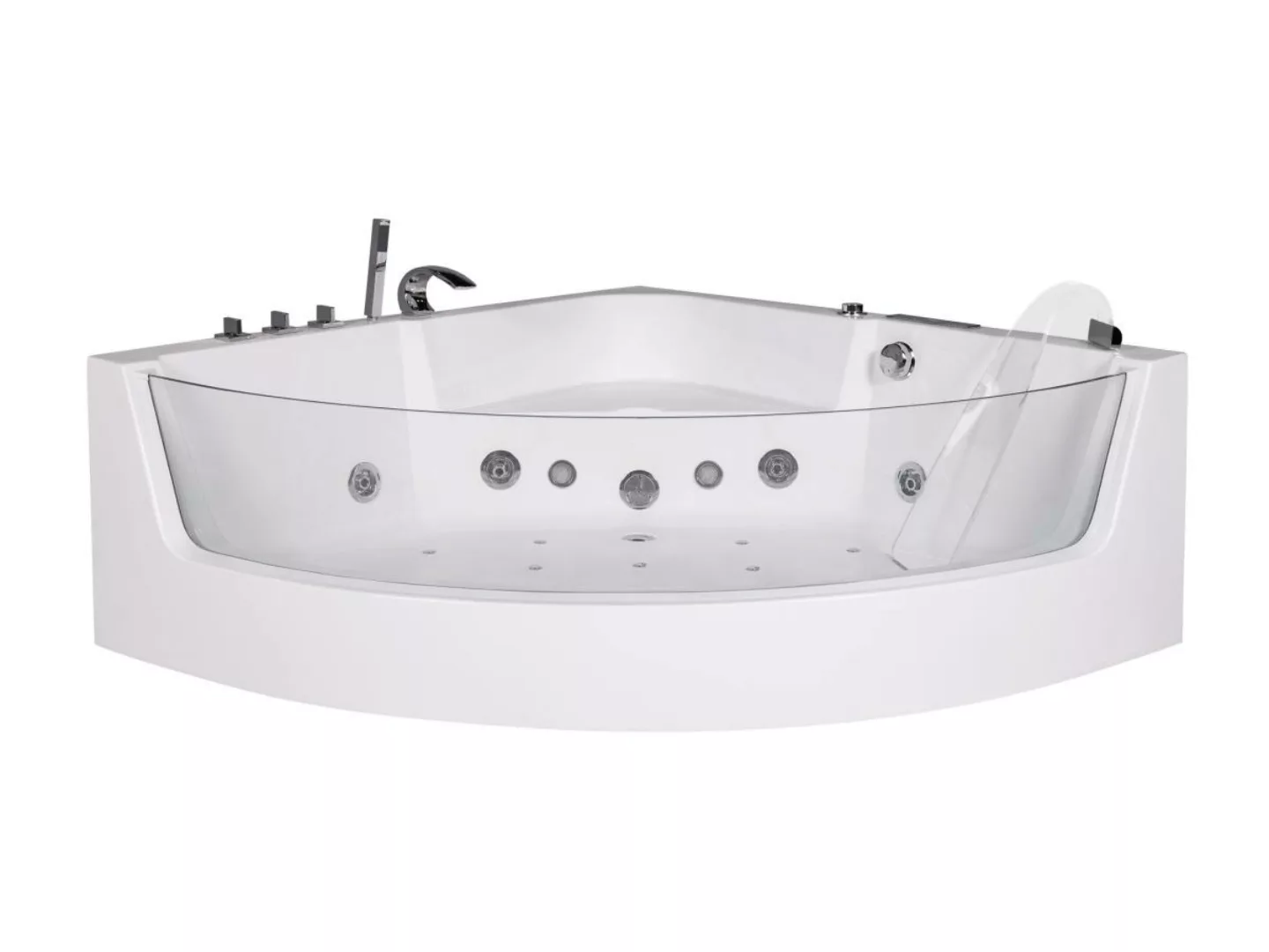 Whirlpool Eckwanne mit Glas - 1 Person - 255 L - Weiß - ETHRA günstig online kaufen