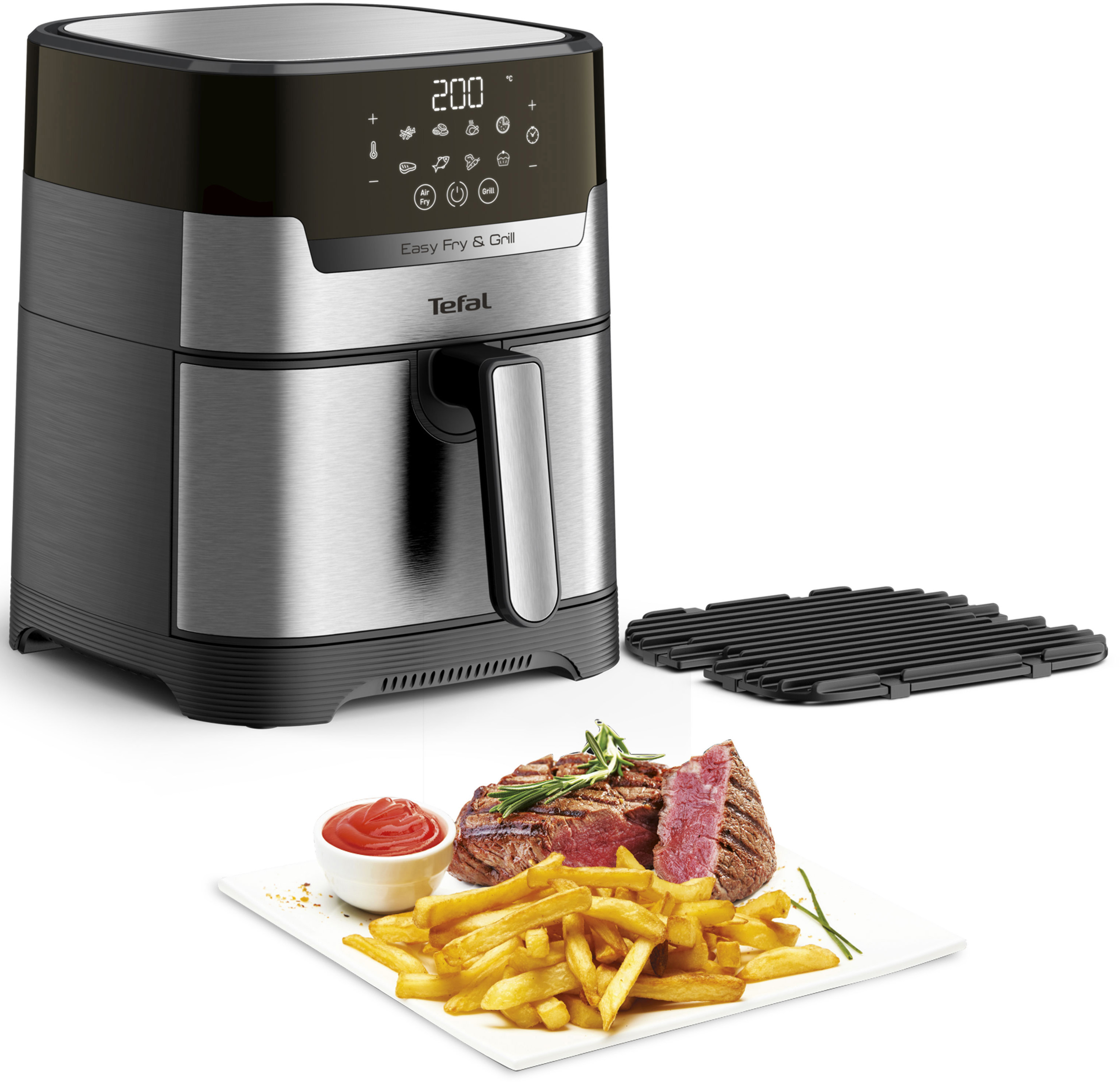 Tefal Fritteuse »Easy Fry & Grill Deluxe«, 1400 W, Heißluftfritteuse & Gril günstig online kaufen