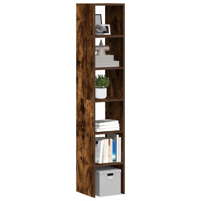 vidaXL Aktenschrank Bücherregale 2 Stk Stapelbar Räuchereiche 30x30x80 cm günstig online kaufen