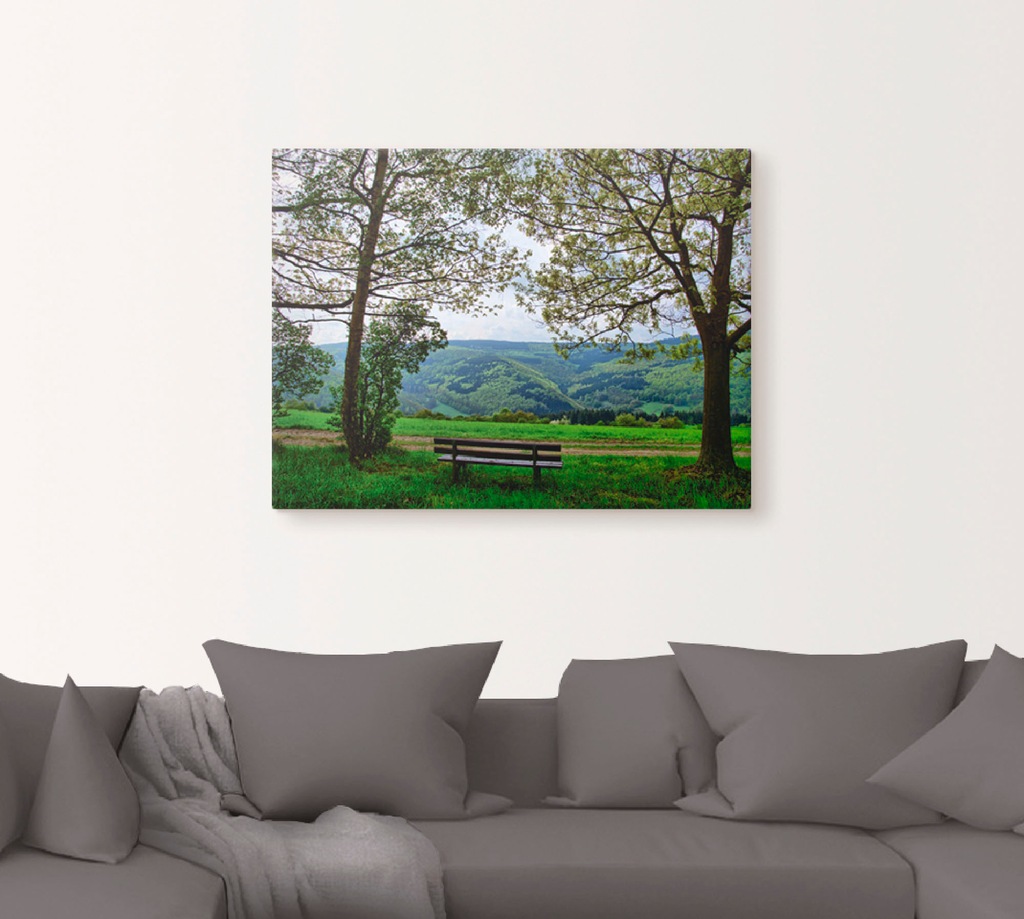 Artland Leinwandbild "Ausblick in den Frühling", Felder, (1 St.), auf Keilr günstig online kaufen