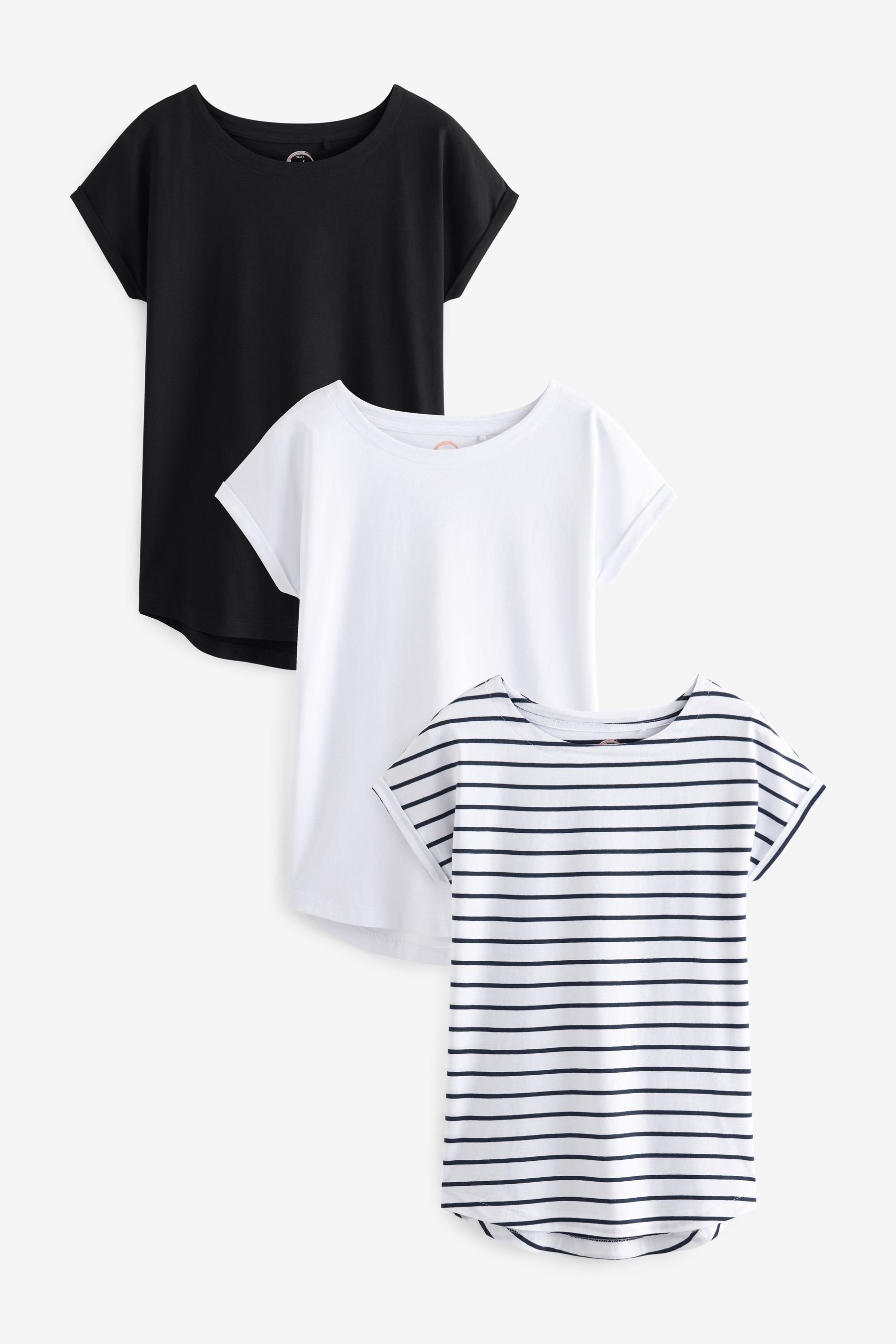 Next T-Shirt T-Shirt mit überschnittenen Schultern, günstig online kaufen