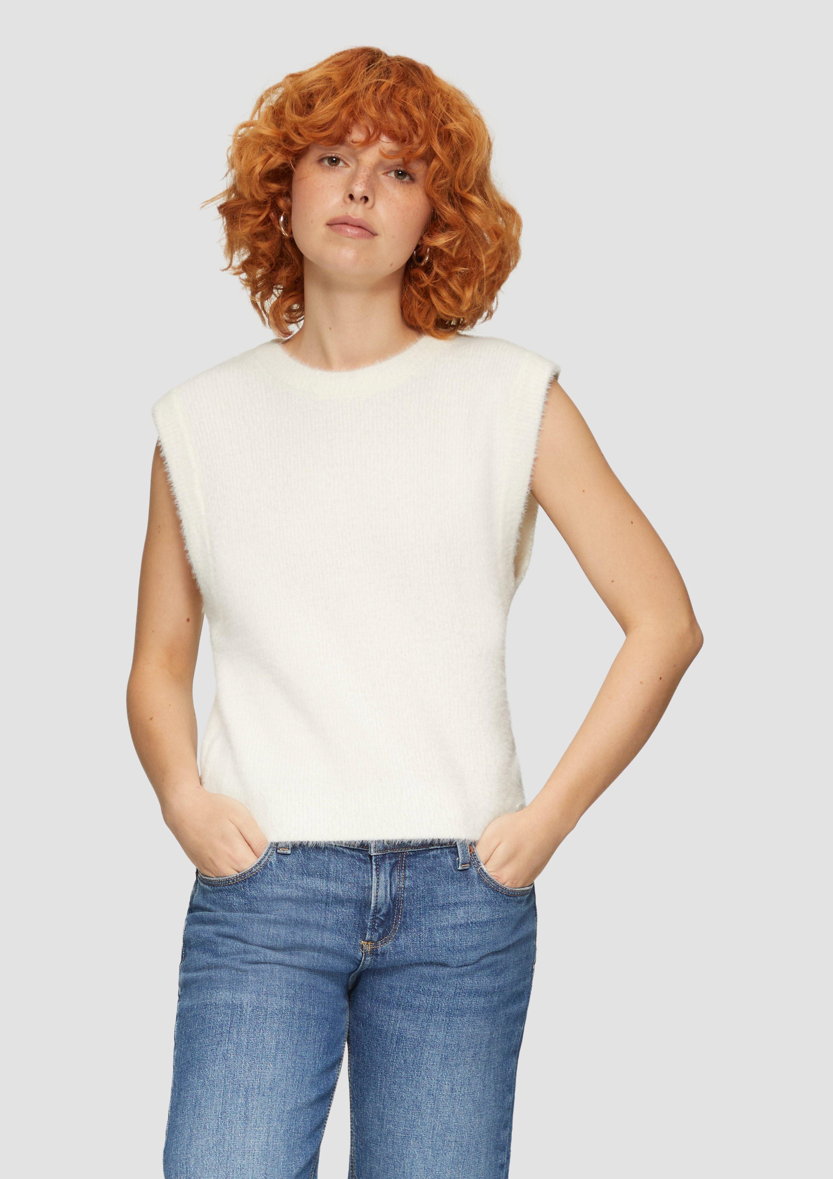 QS Strickpullover Weicher Strickpullunder mit Crew günstig online kaufen