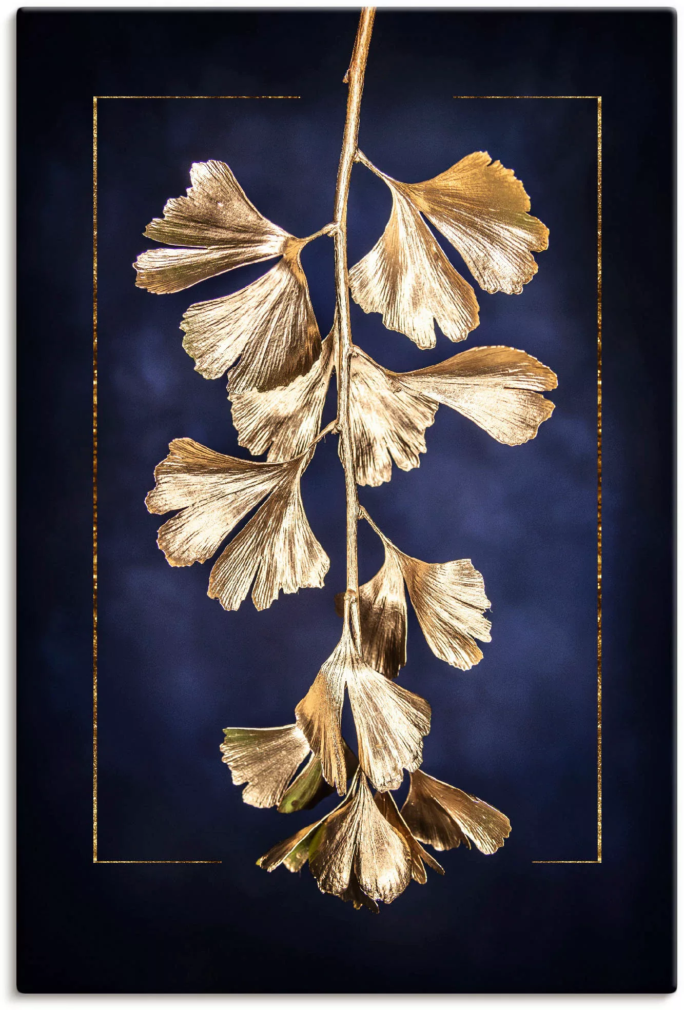 Artland Wandbild "Goldener Gingko", Blätterbilder, (1 St.) günstig online kaufen