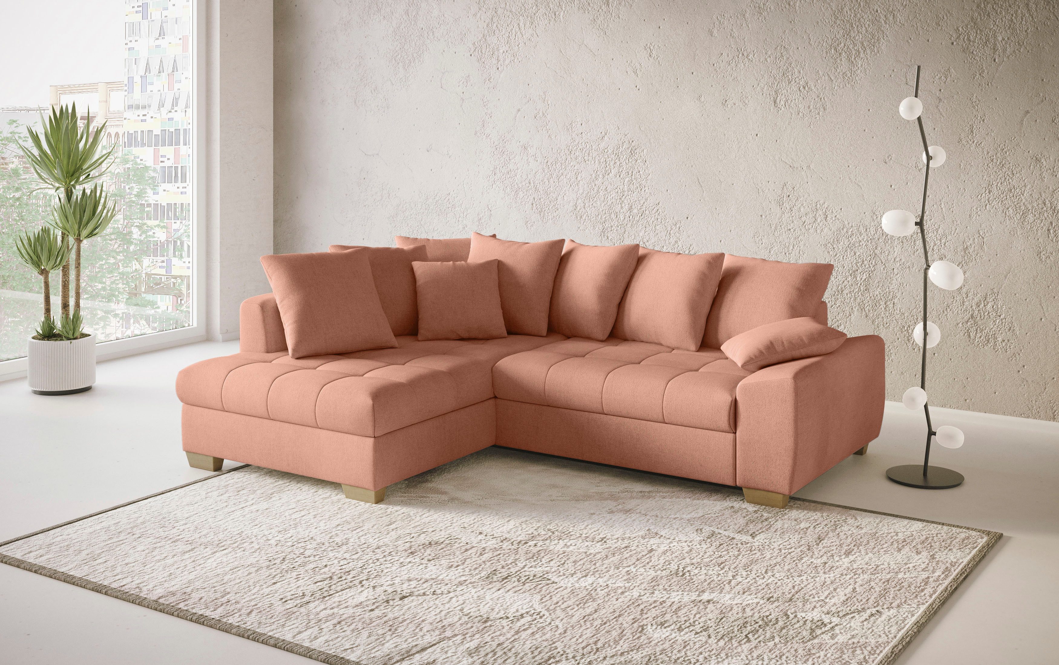 Mr. Couch Ecksofa "Nikita II, L-Form", Wahlweise mit Bettfunktion, Bettkast günstig online kaufen